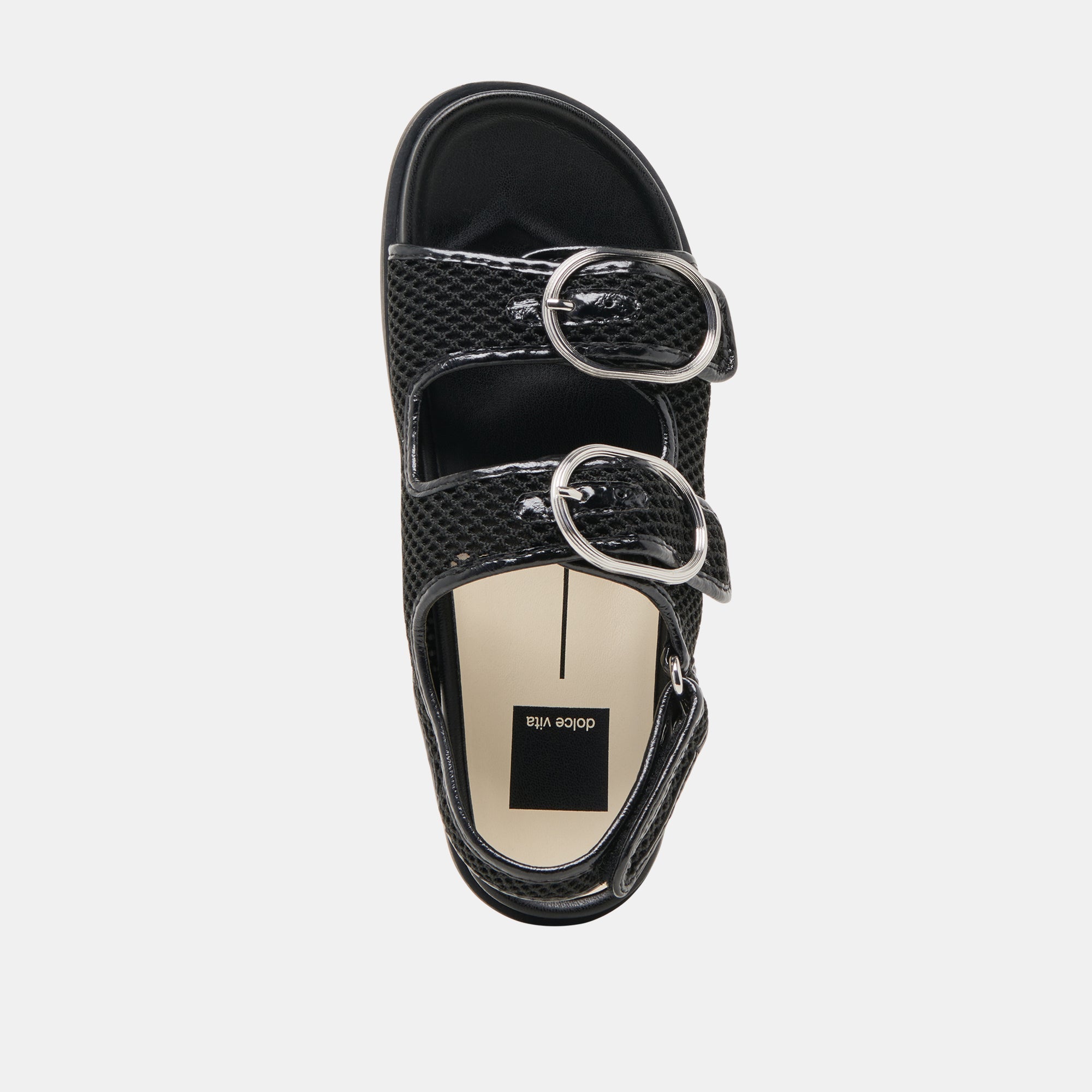 STARLA MESH SANDALS BLACK WOVEN MESH