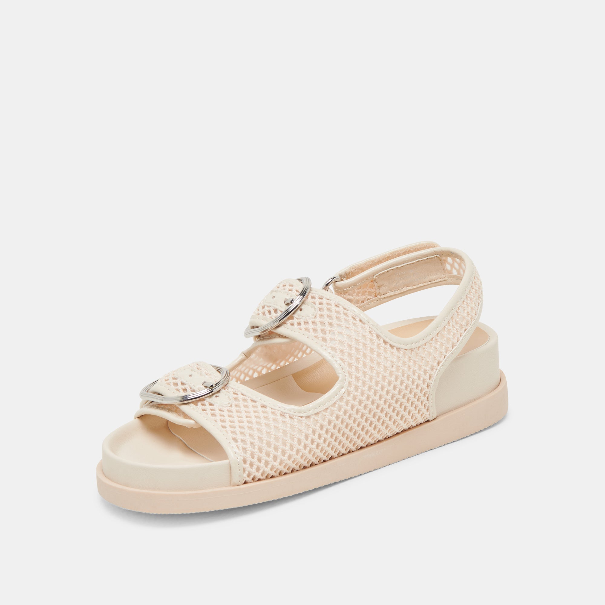 STARLA MESH SANDALS CREME WOVEN MESH