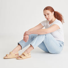 STARLA CROCHET SANDALS NATURAL KNIT