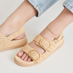 STARLA CROCHET SANDALS NATURAL KNIT