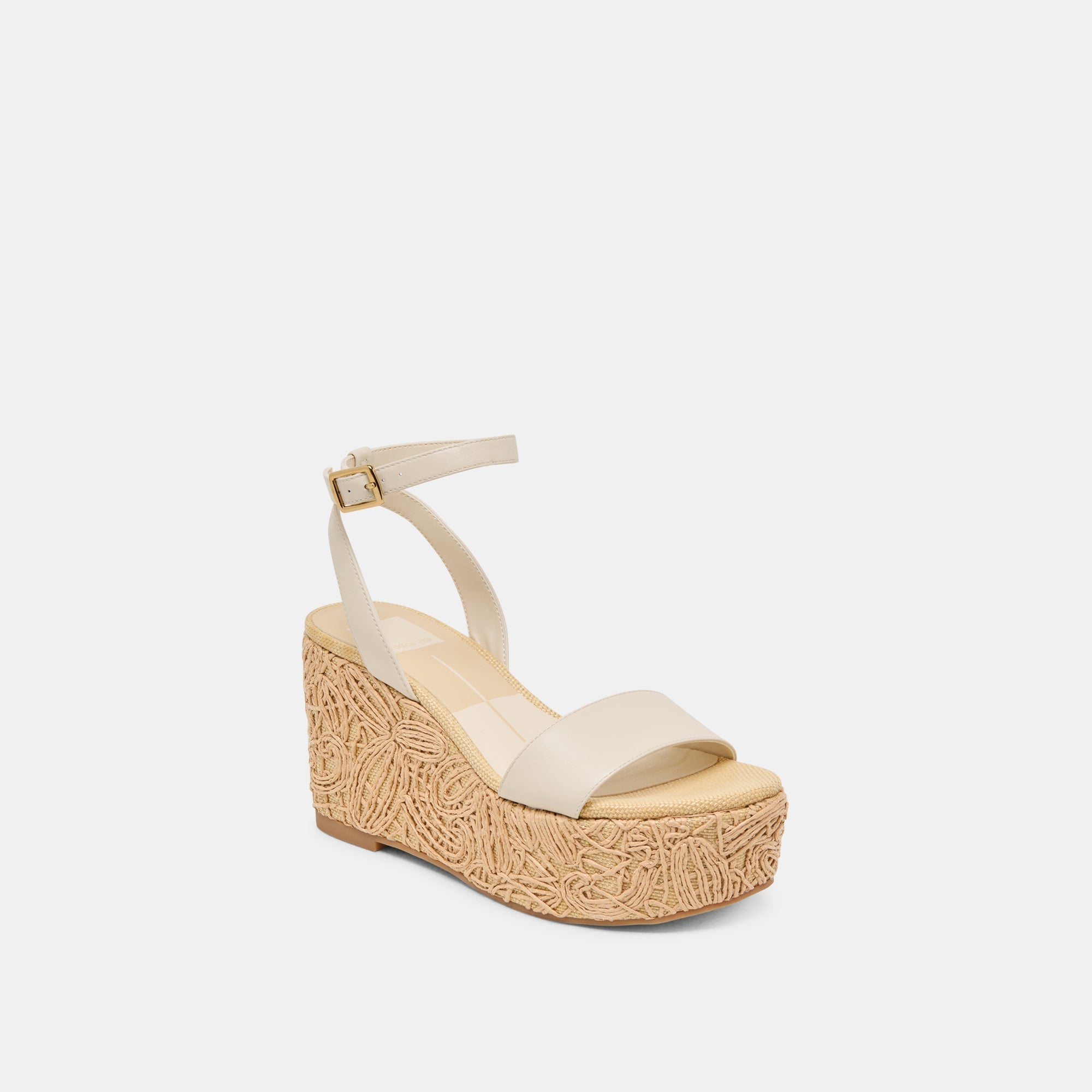 TALISA WEDGES IVORY LEATHER