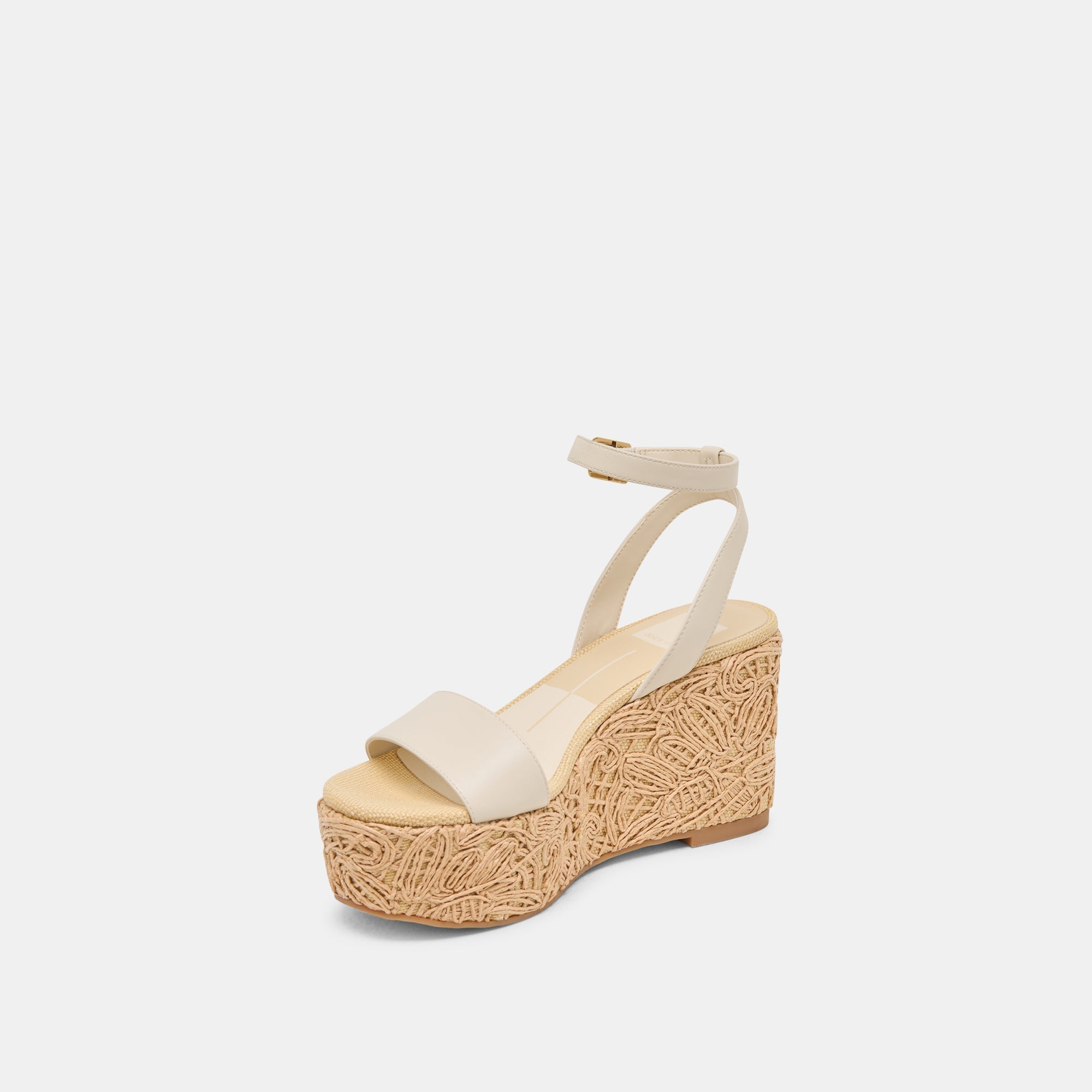 TALISA WEDGES IVORY LEATHER