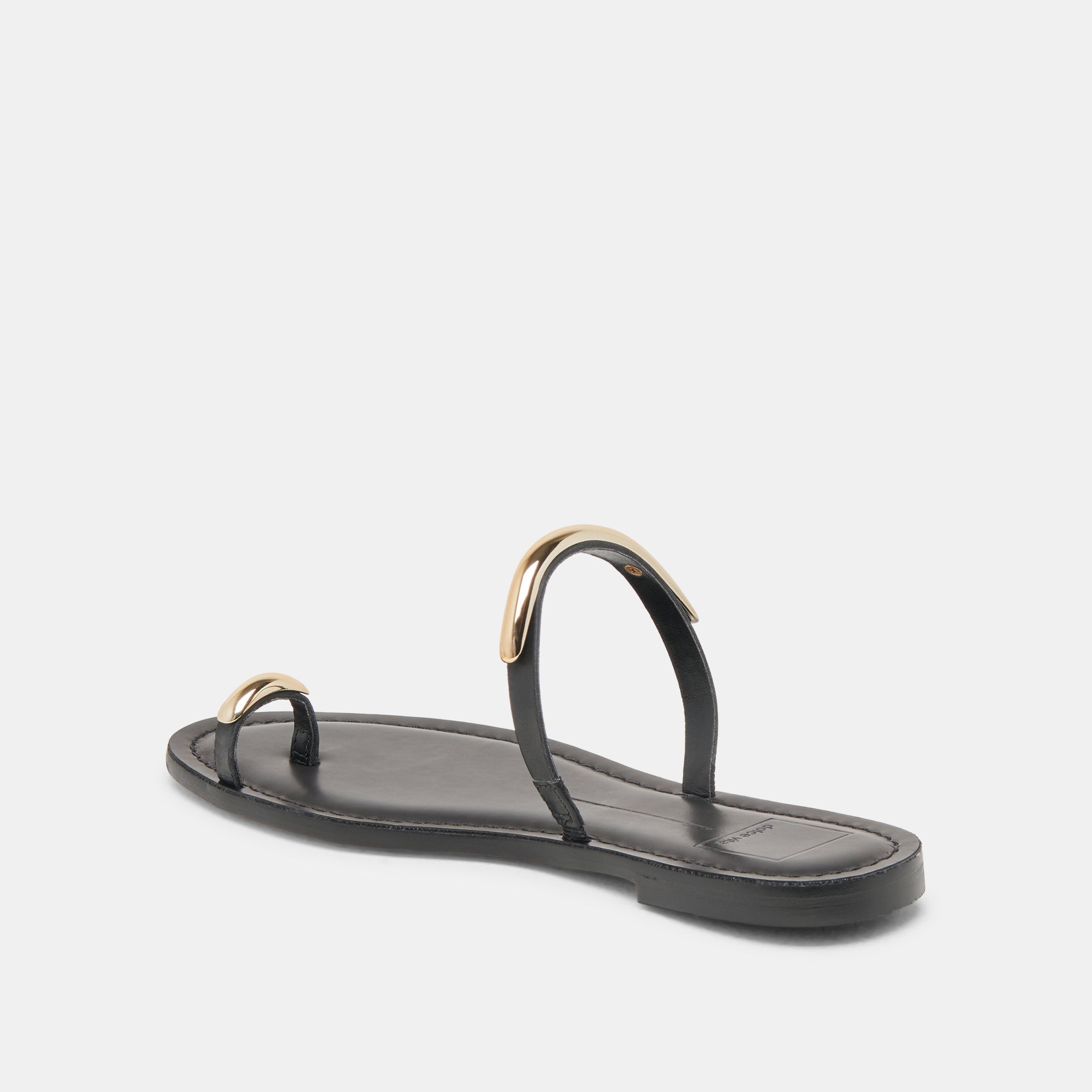 WINK WIDE SANDALS BLACK LEATHER