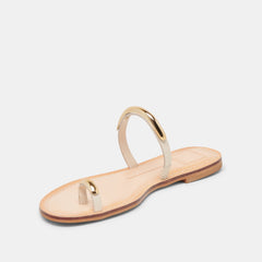 WINK WIDE SANDALS BONE LEATHER