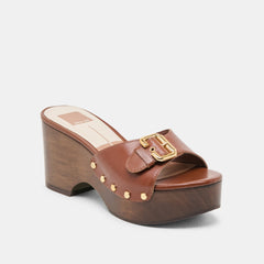 YALAH HEELS BROWN LEATHER