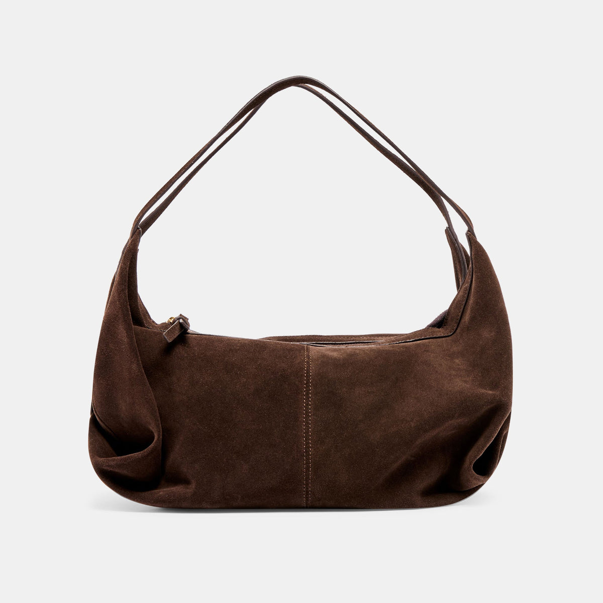 BILLY SHOULDER BAG CHOCOLATE SUEDE
