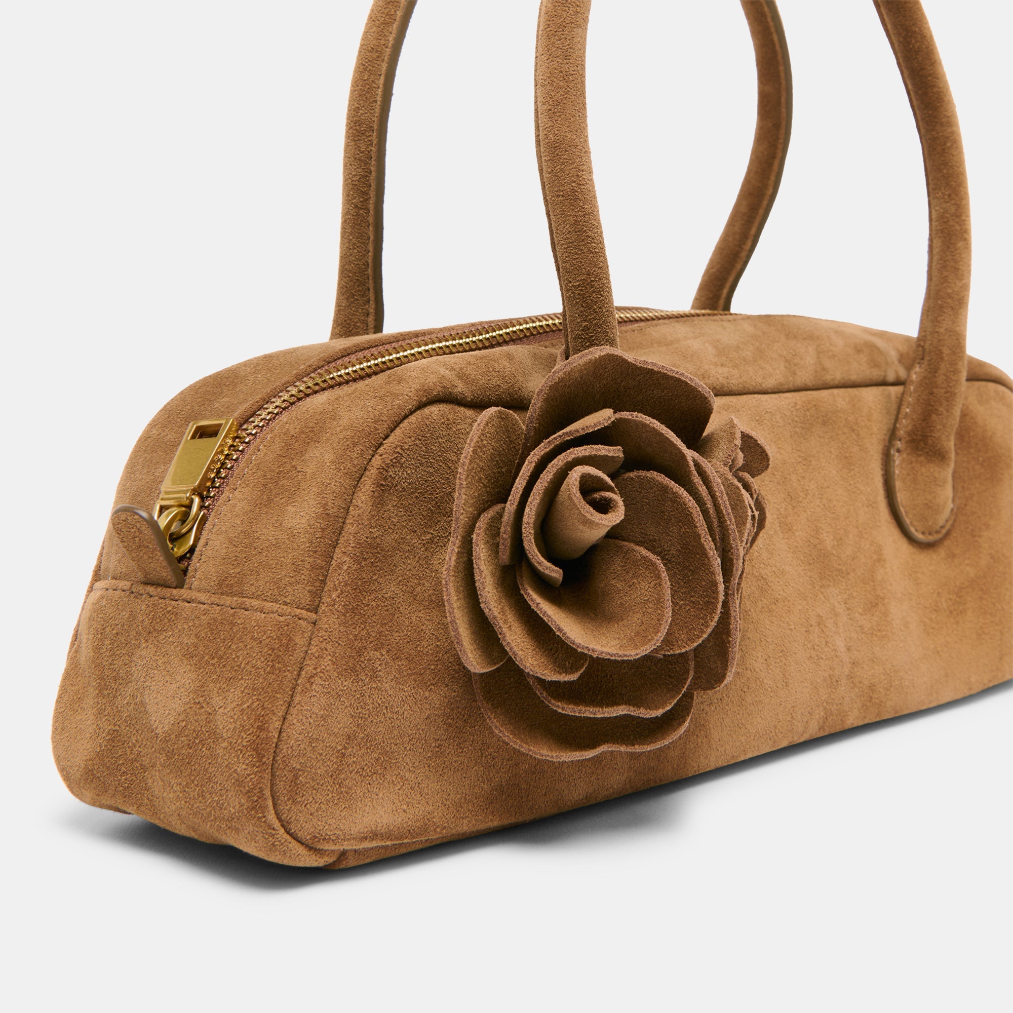 BORACAY SHOULDER BAG BROWN SUEDE