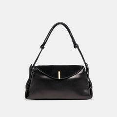 DEVYN SHOULDER BAG BLACK LEATHER