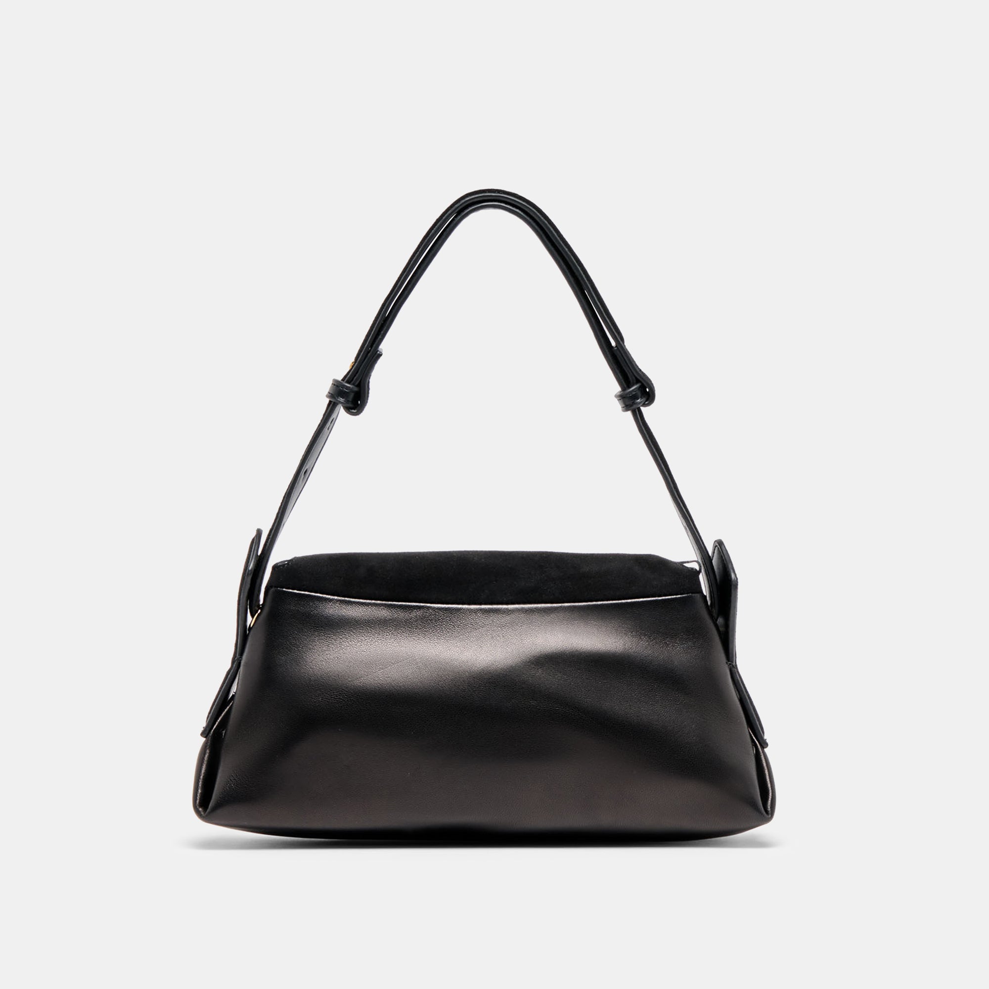 DEVYN SHOULDER BAG BLACK LEATHER