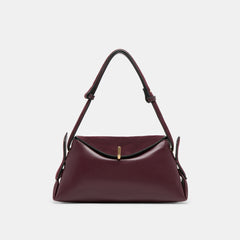 DEVYN SHOULDER BAG BURGUNDY LEATHER