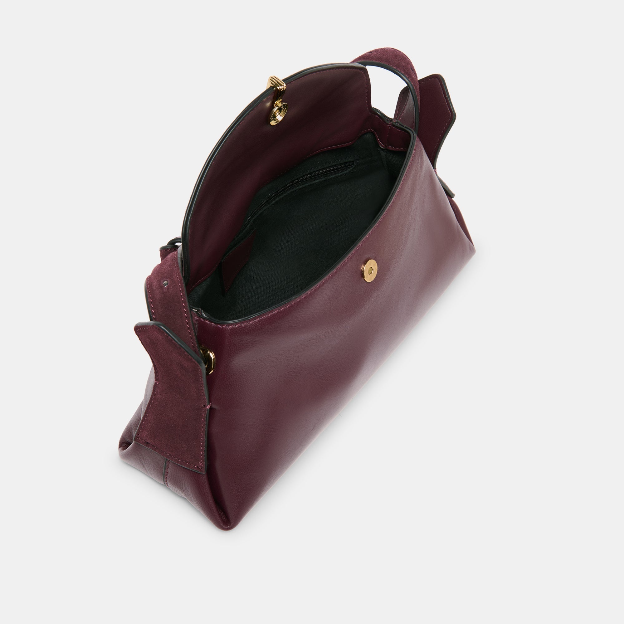 DEVYN SHOULDER BAG BURGUNDY LEATHER