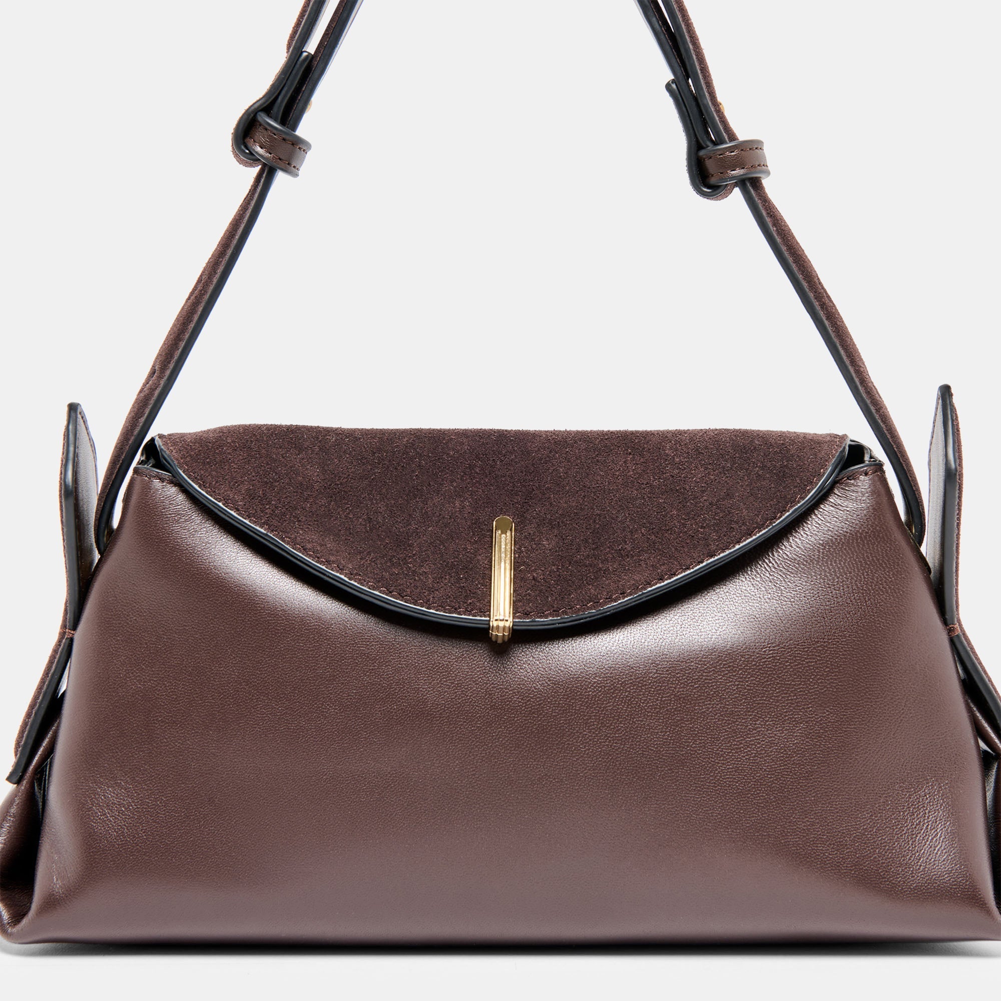 DEVYN SHOULDER BAG ESPRESSO LEATHER