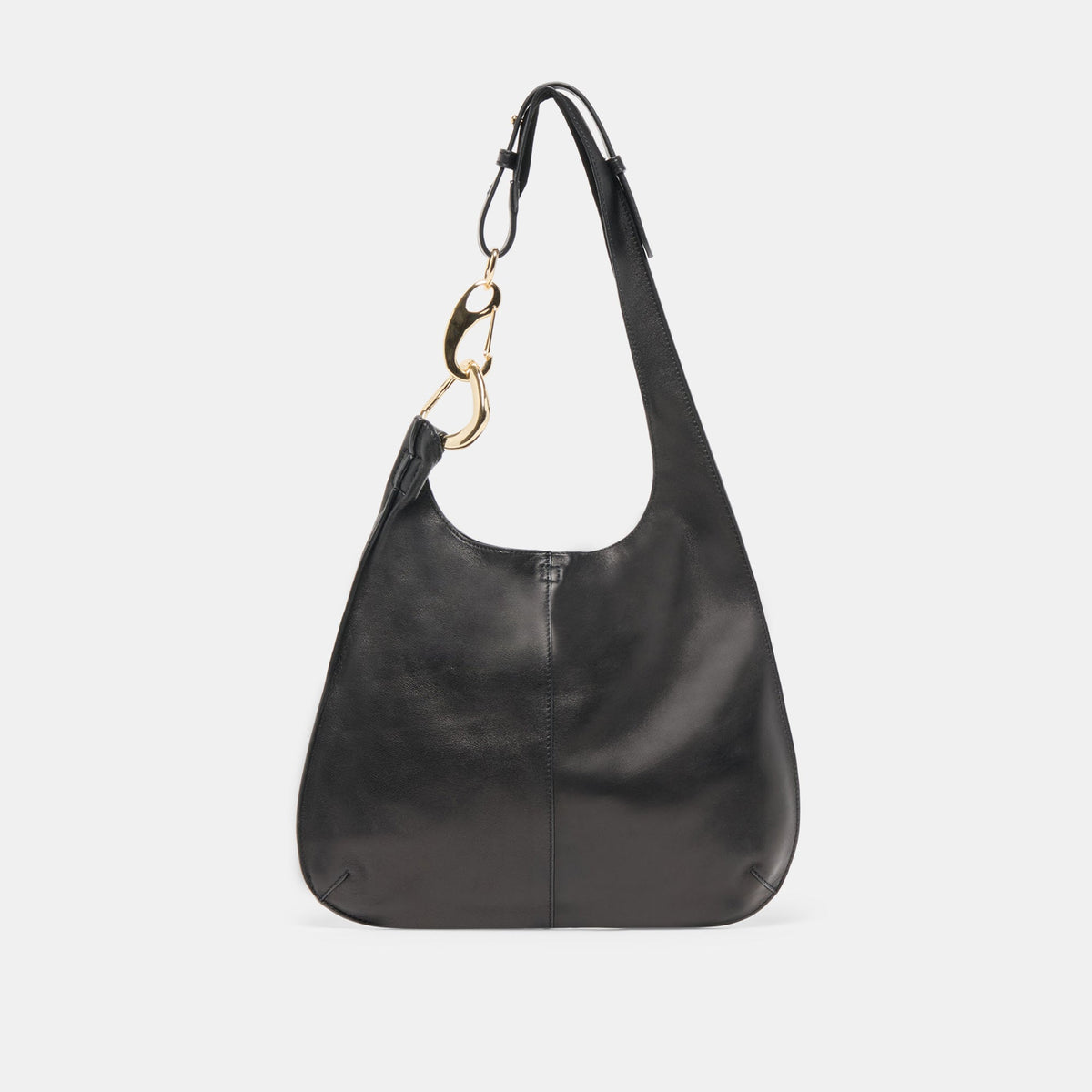 JOHNNIE SHOULDER BAG BLACK LEATHER