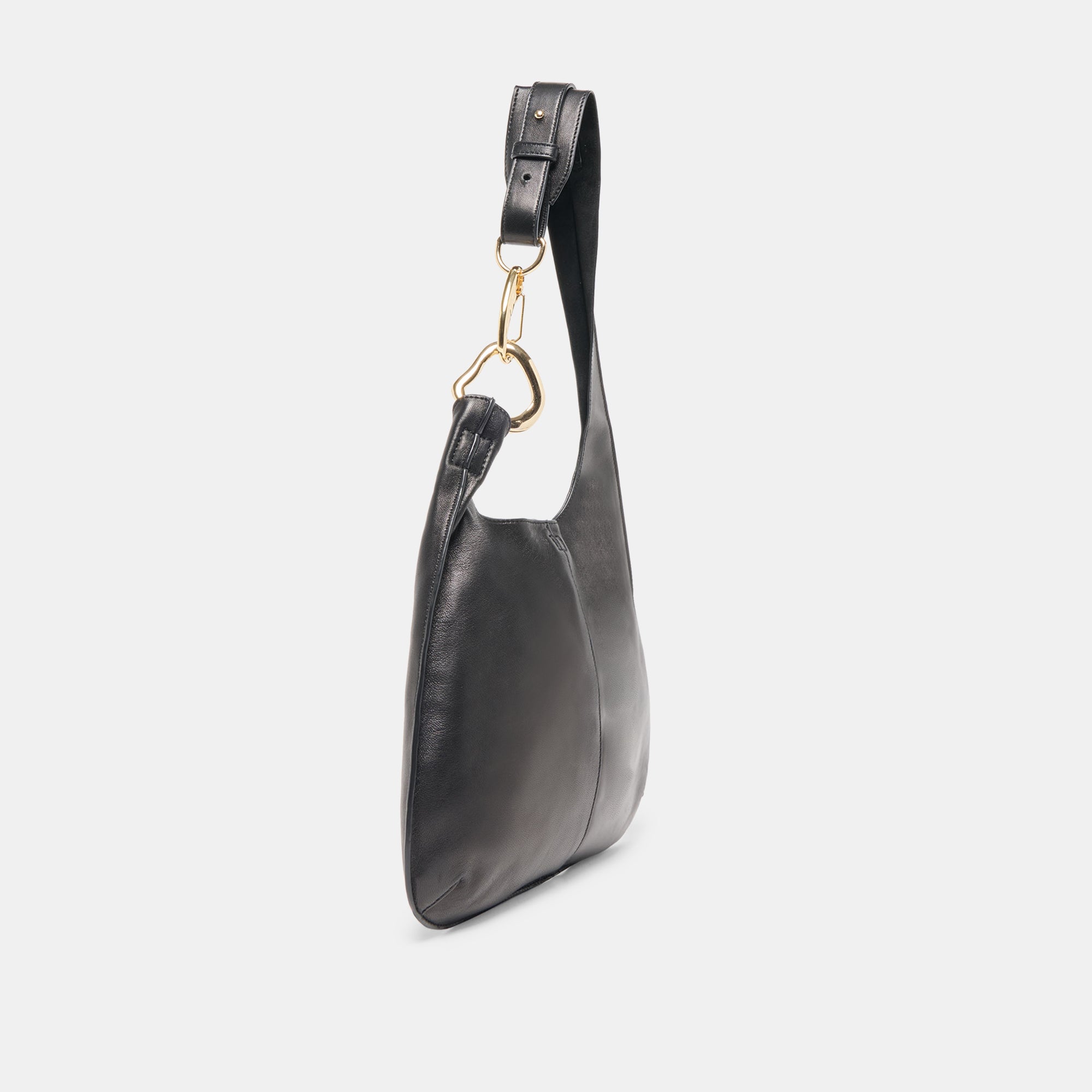 JOHNNIE SHOULDER BAG BLACK LEATHER