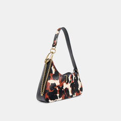 PRYA SHOULDER BAG BROWN PRINTED CALF HAIR
