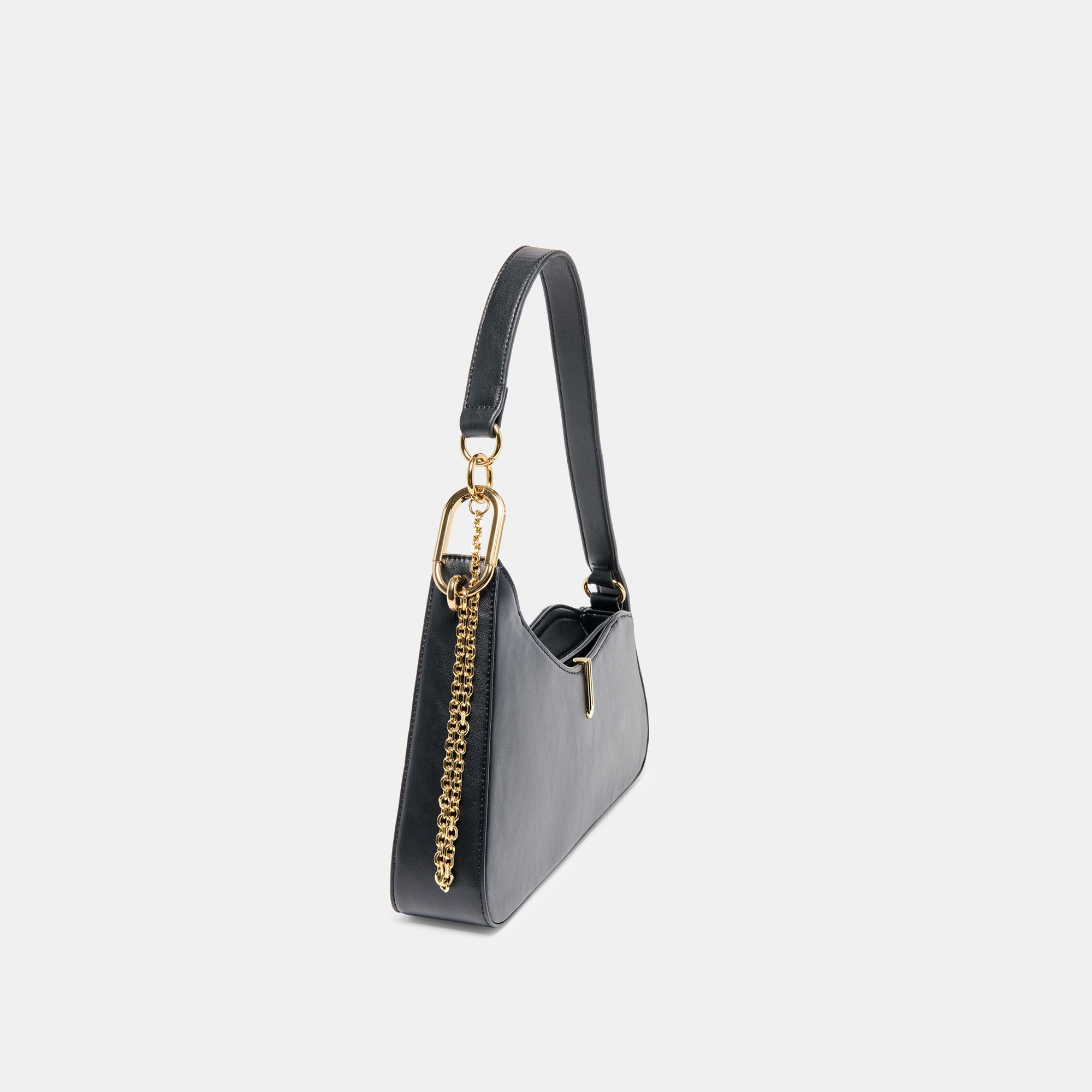PRYA SHOULDER BAG BLACK LEATHER