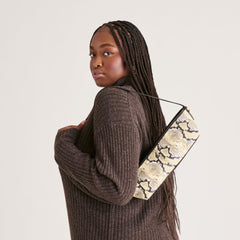 SAVAII SHOULDER BAG BLACK WHITE SNAKE STELLA