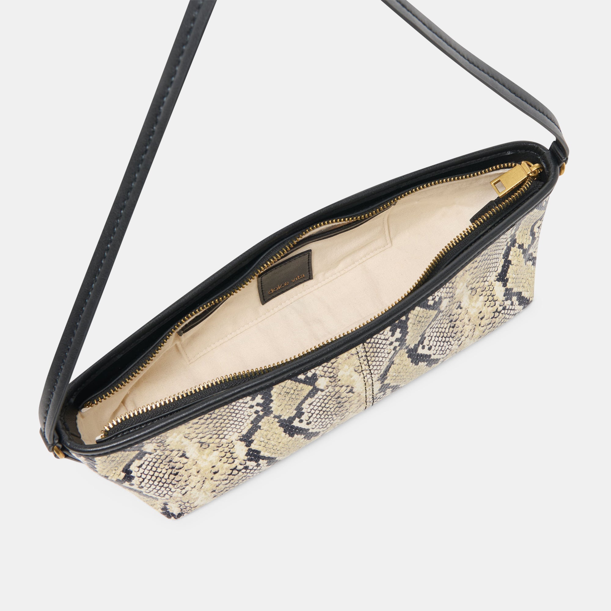 SAVAII SHOULDER BAG BLACK WHITE SNAKE STELLA