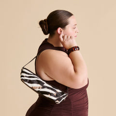 SAVAII SHOULDER BAG ZEBRA CALF HAIR