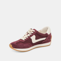 B.NTCD MESH SNEAKERS CRANBERRY WOVEN MESH