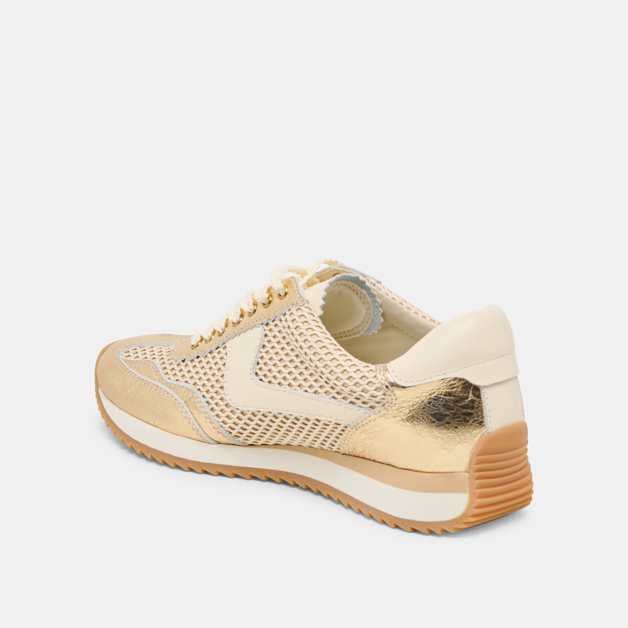 B.NTCD MESH SNEAKERS GOLD WOVEN MESH