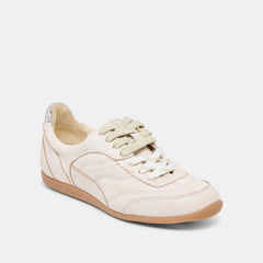 LAINI SNEAKERS OFF WHITE CRACKLED LEATHER