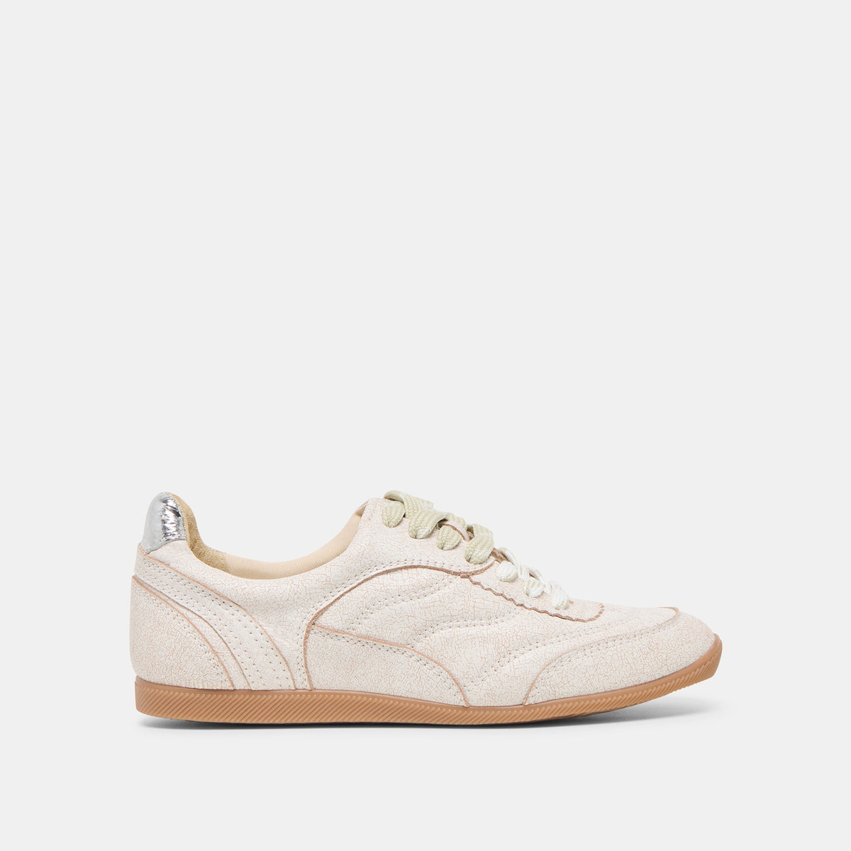 LAINI SNEAKERS OFF WHITE CRACKLED LEATHER