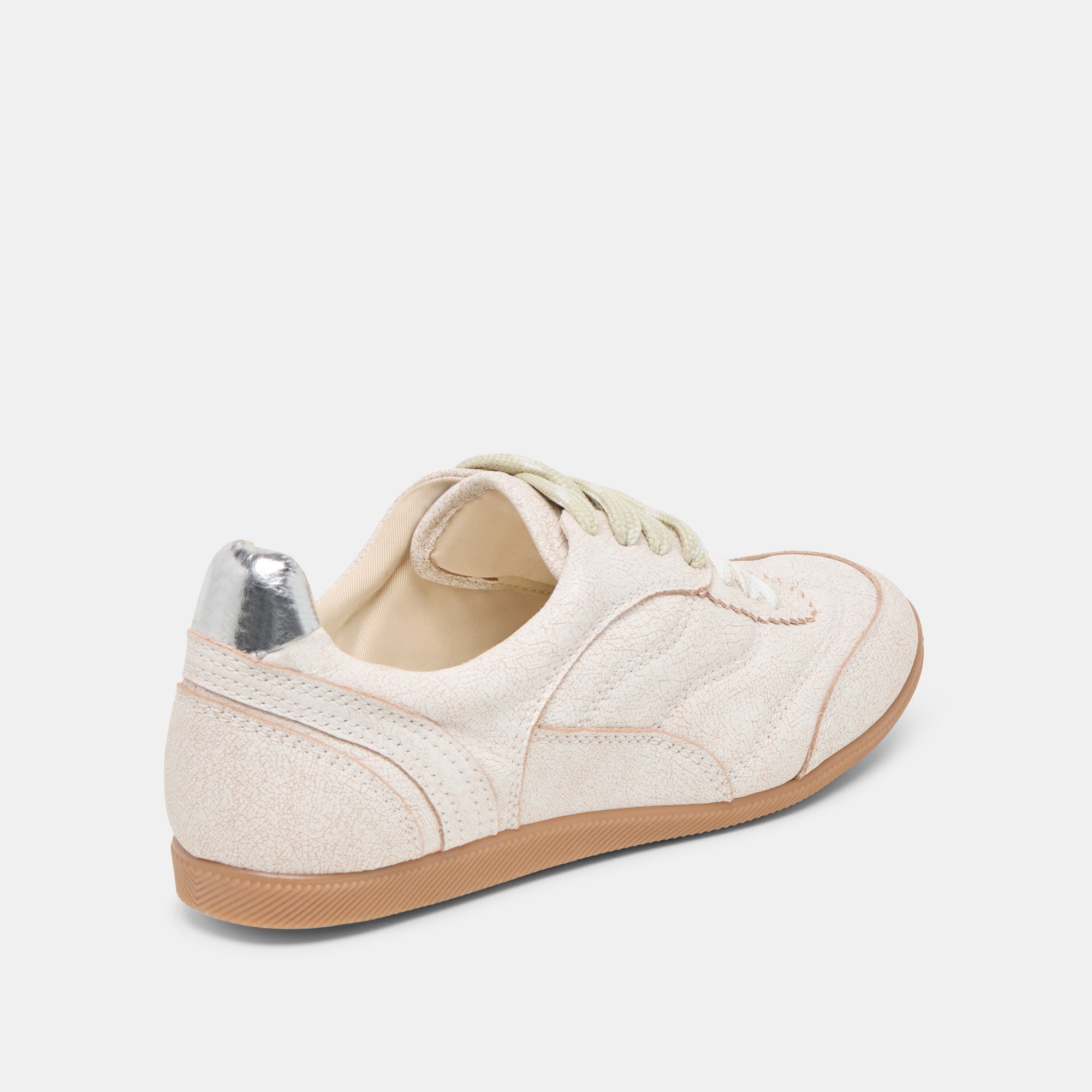 LAINI SNEAKERS OFF WHITE CRACKLED LEATHER