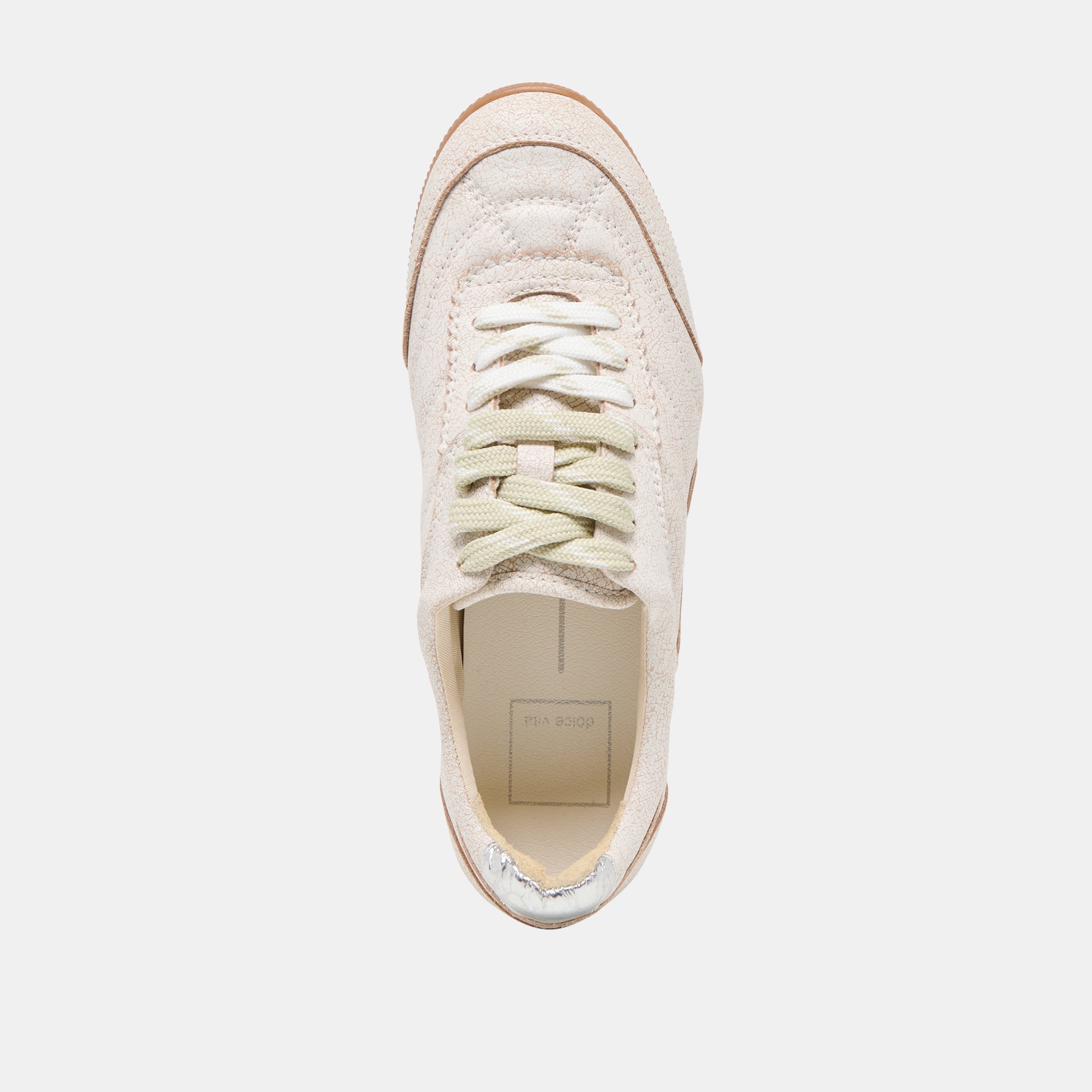 LAINI SNEAKERS OFF WHITE CRACKLED LEATHER