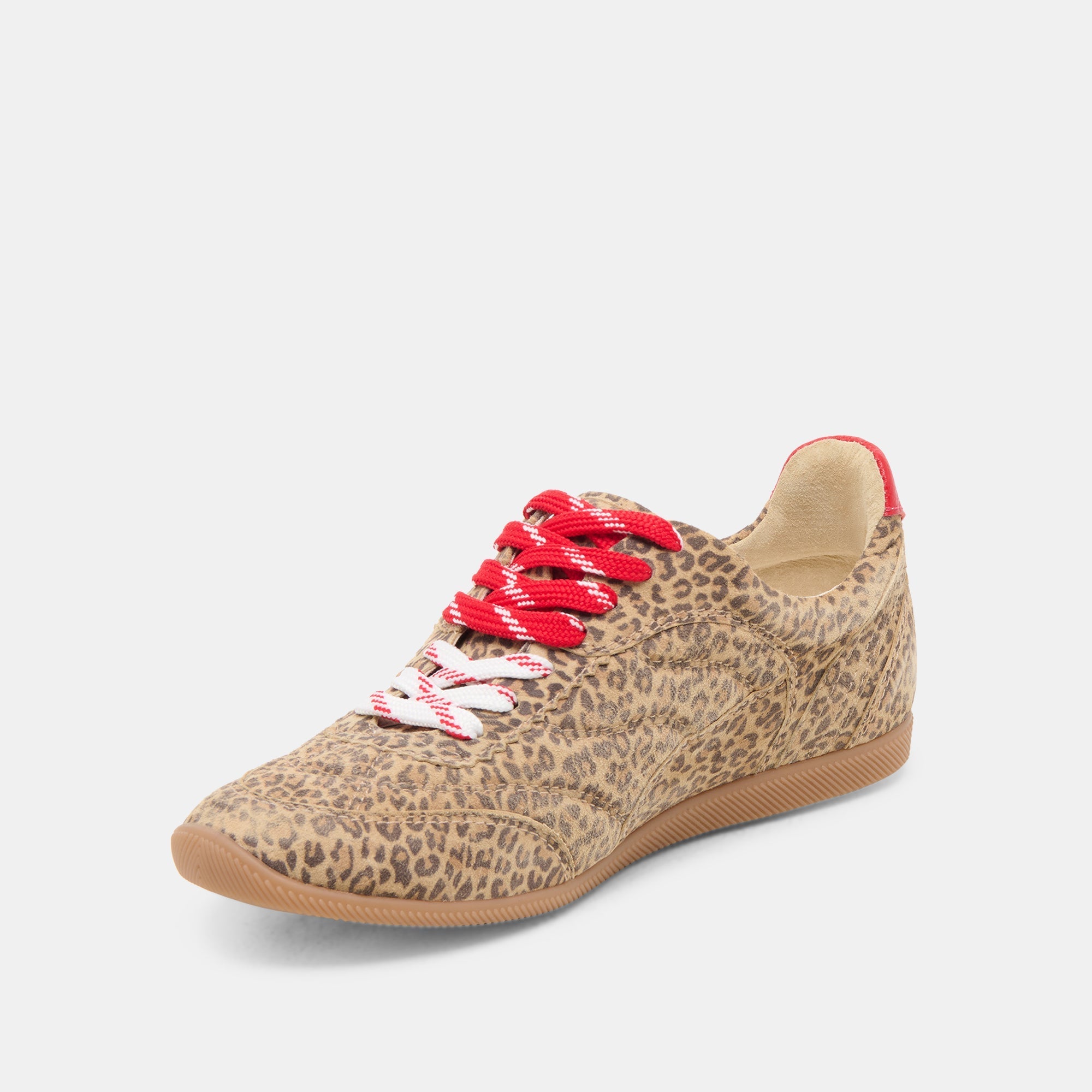 LAINI SNEAKERS TAN LEOPARD PRINTED SUEDE