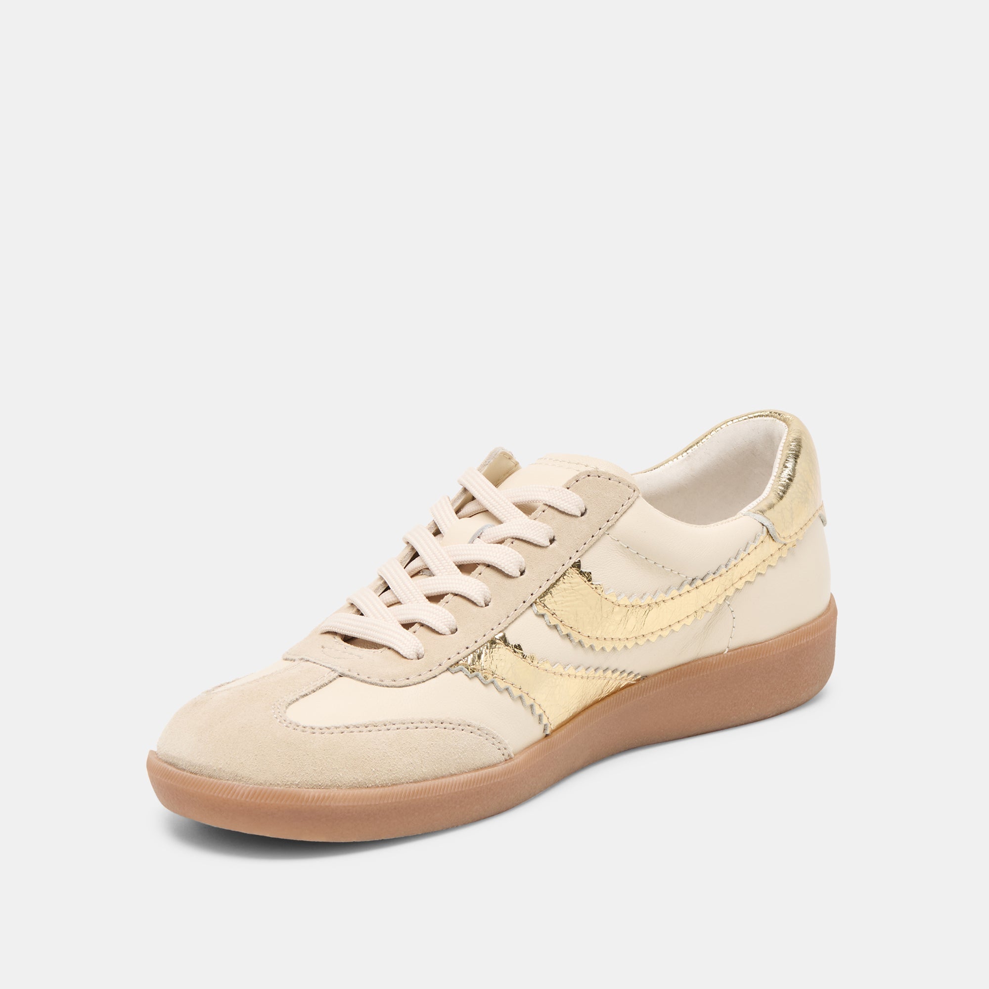 MERIT SNEAKERS WHITE GOLD LEATHER