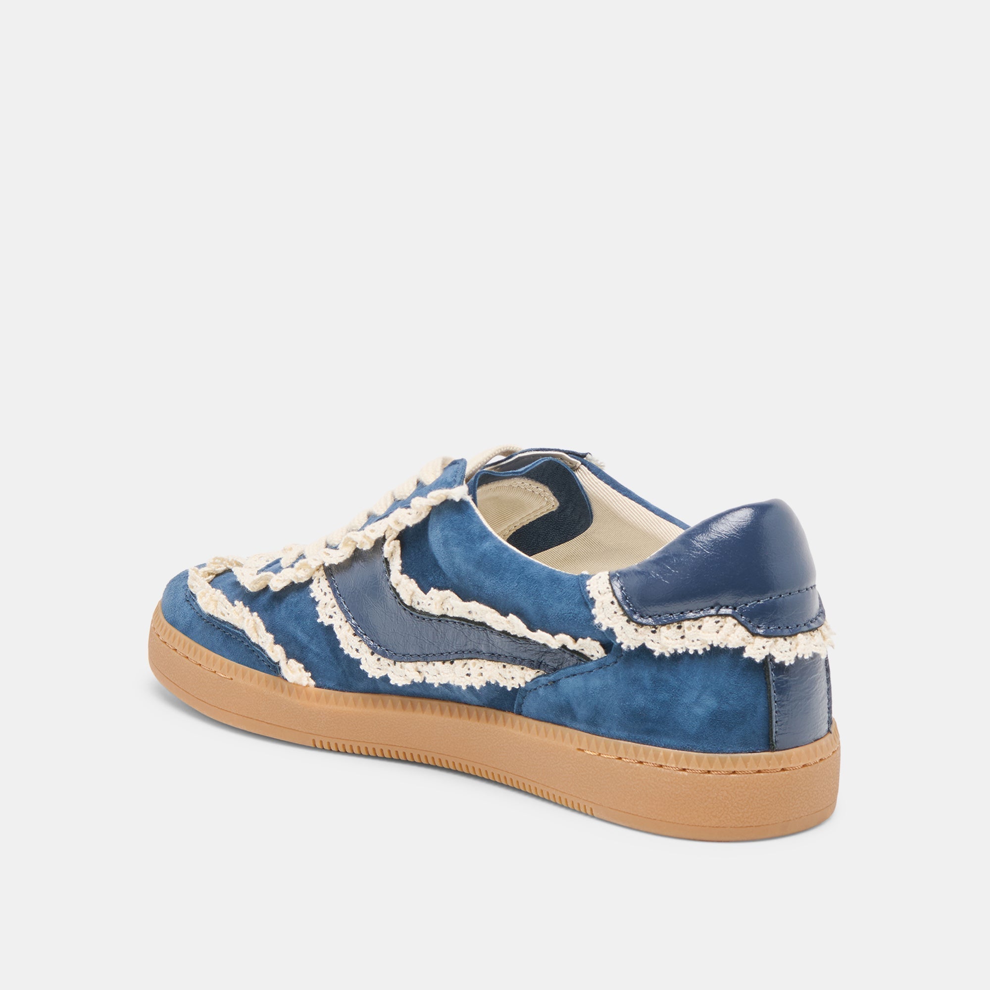NOTICE LACE SNEAKERS NAVY SUEDE
