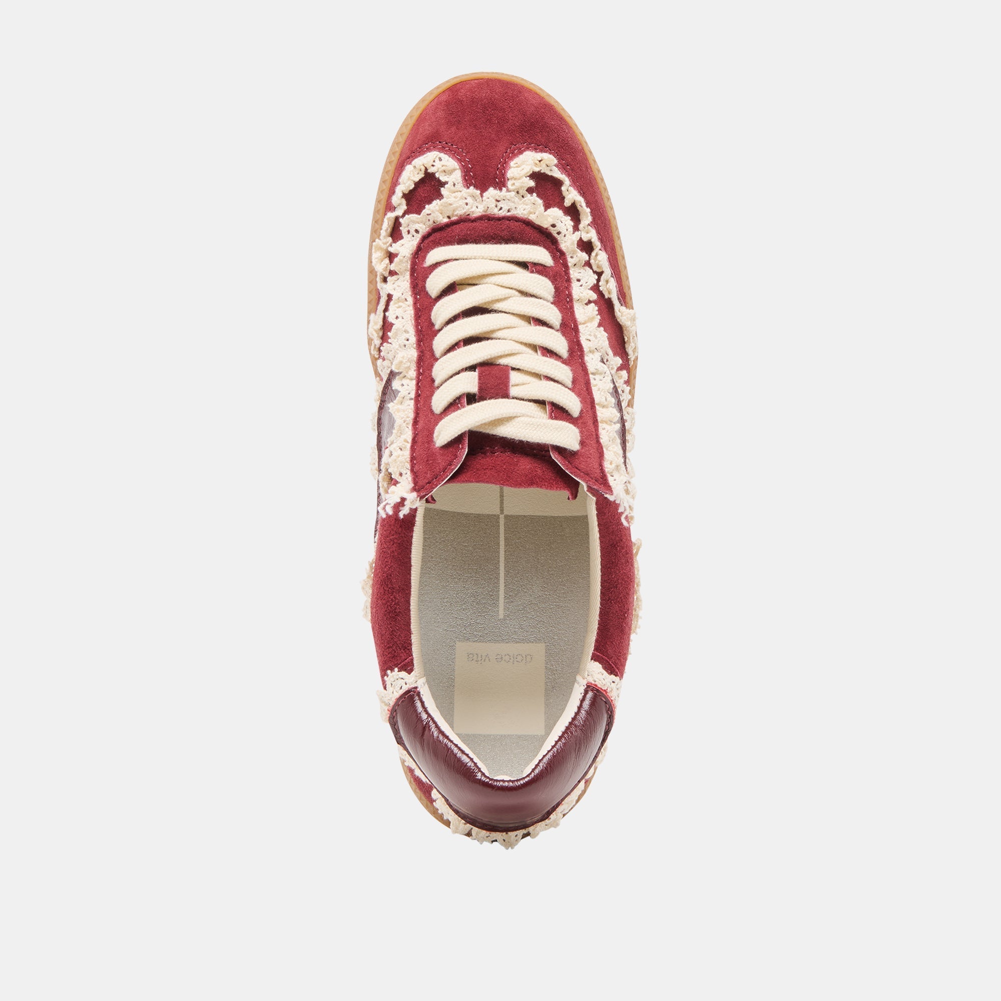 NOTICE LACE SNEAKERS OXBLOOD SUEDE