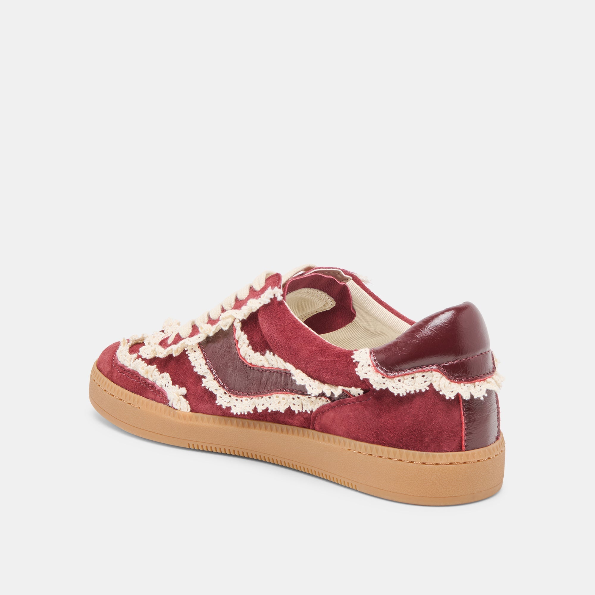 NOTICE LACE SNEAKERS OXBLOOD SUEDE