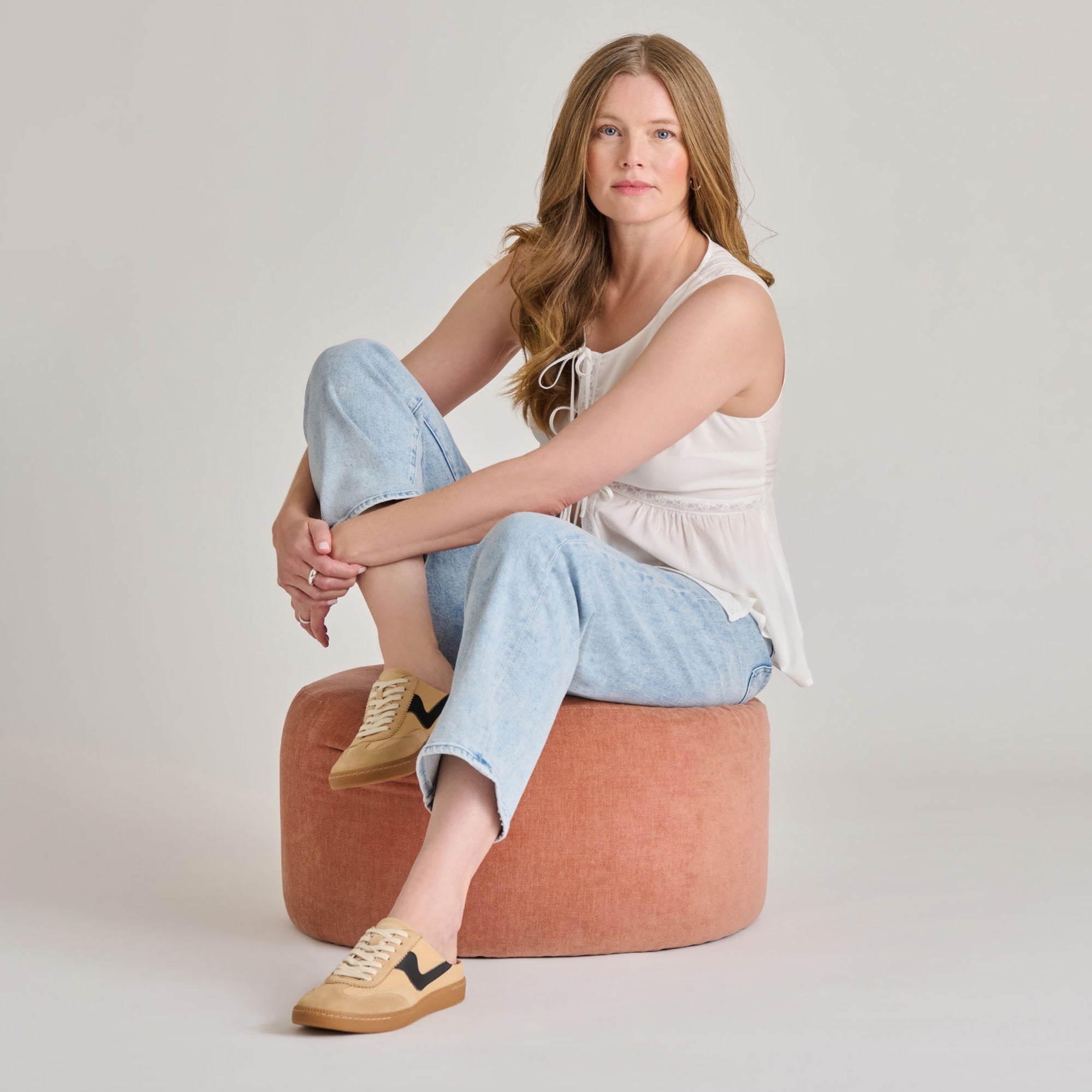 NOTICE SLIDE SNEAKERS TAN MULTI SUEDE