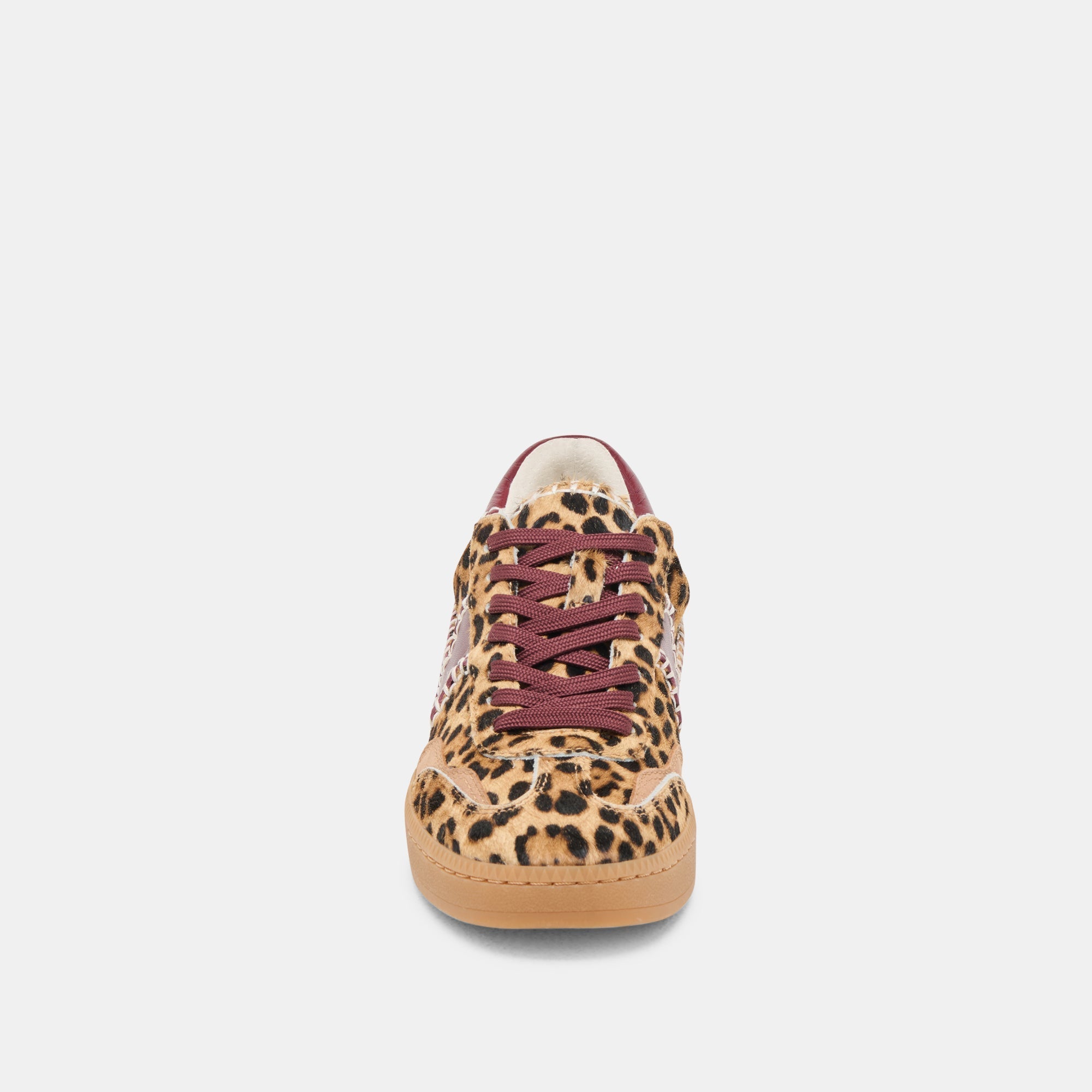 NOTICE STITCH SNEAKERS BURGUNDY LEOPARD CALF HAIR