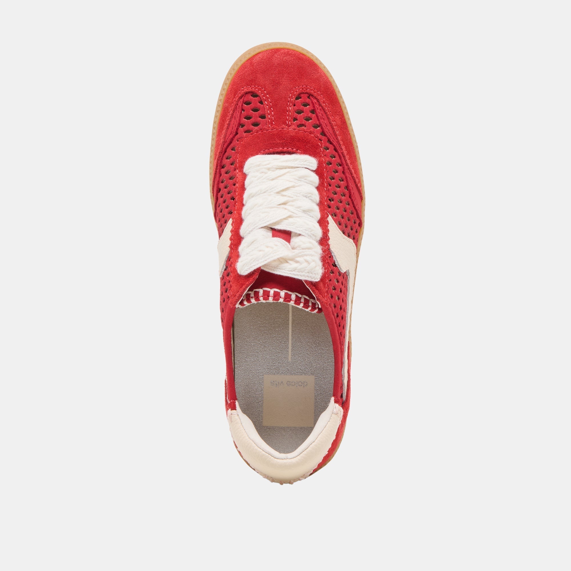 NOTICE SNEAKERS CHERRY PERFORATED NUBUCK