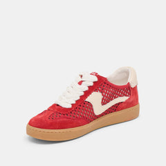 NOTICE SNEAKERS CHERRY PERFORATED NUBUCK