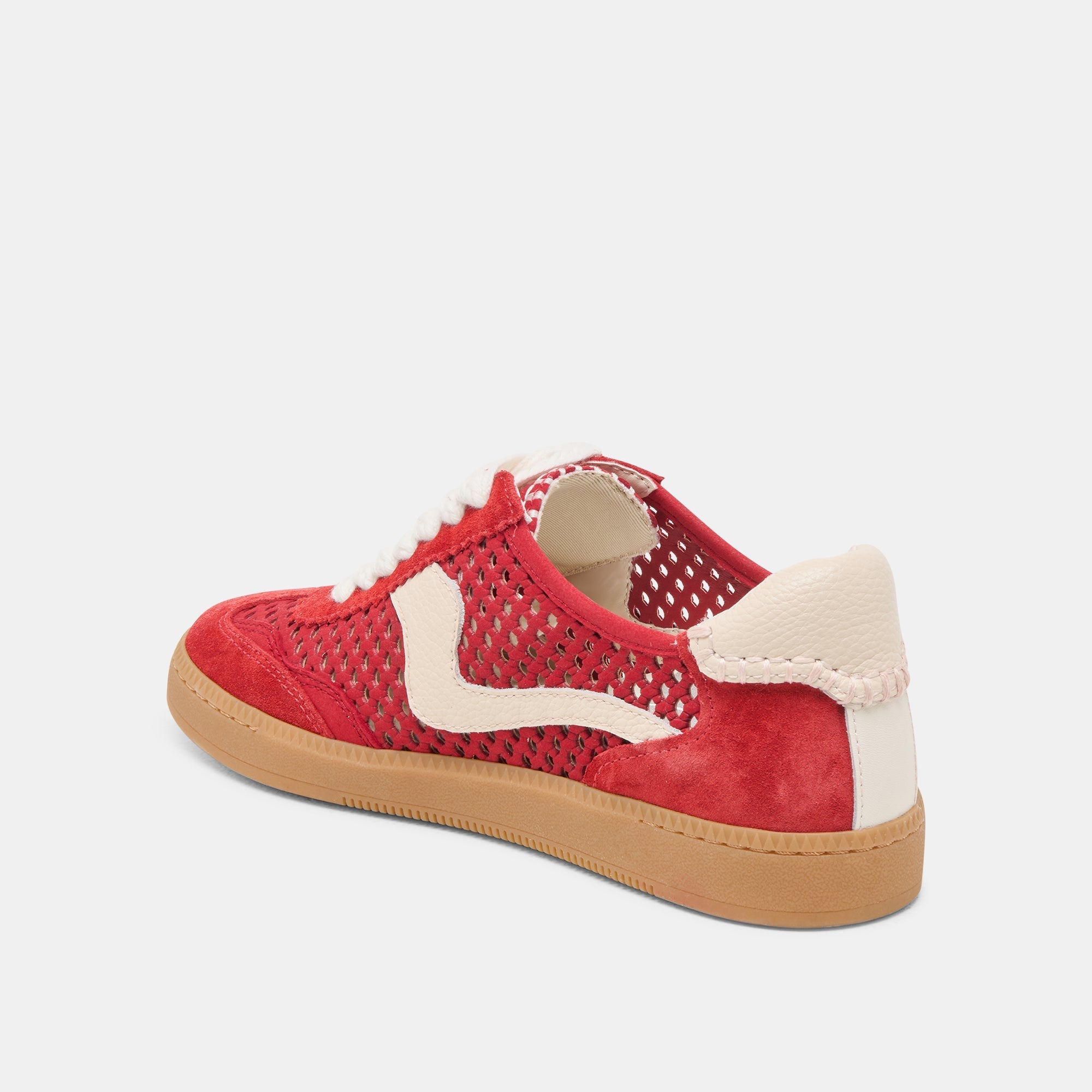 NOTICE SNEAKERS CHERRY PERFORATED NUBUCK