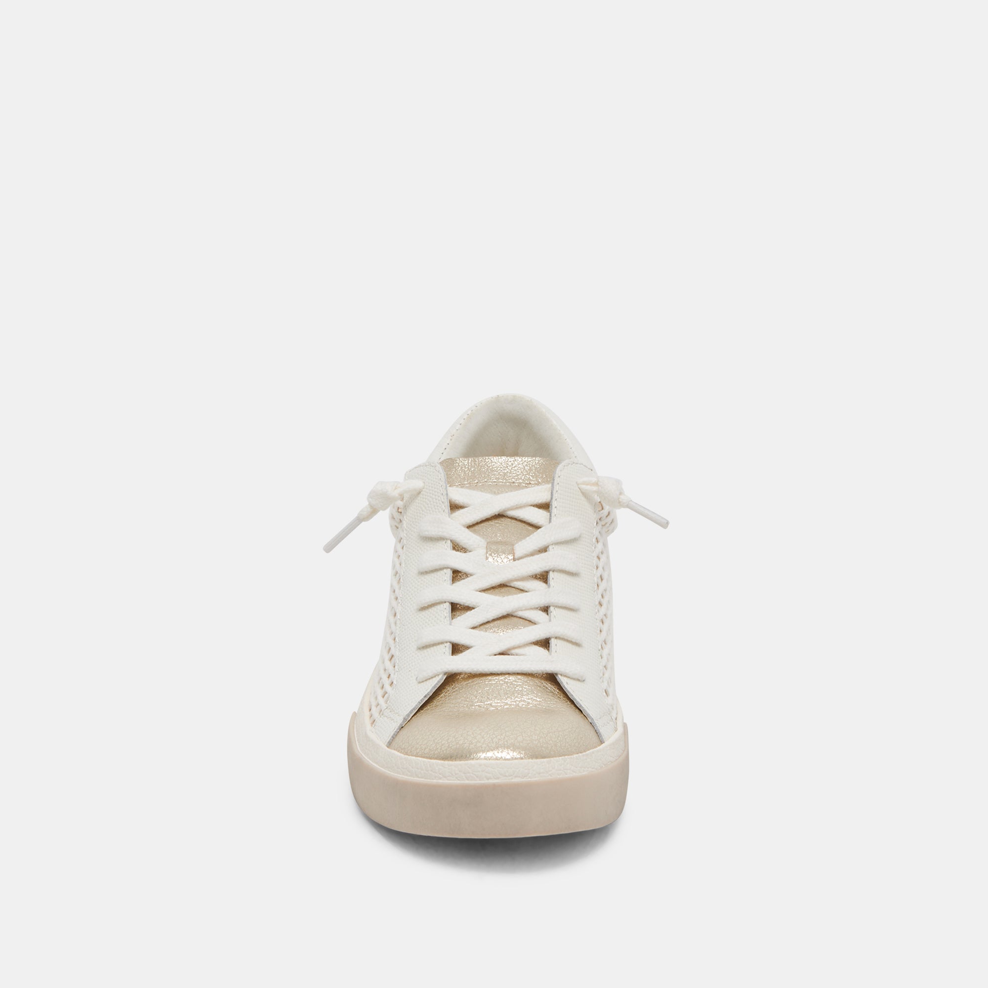 ZINA SNEAKERS BONE GOLD WOVEN