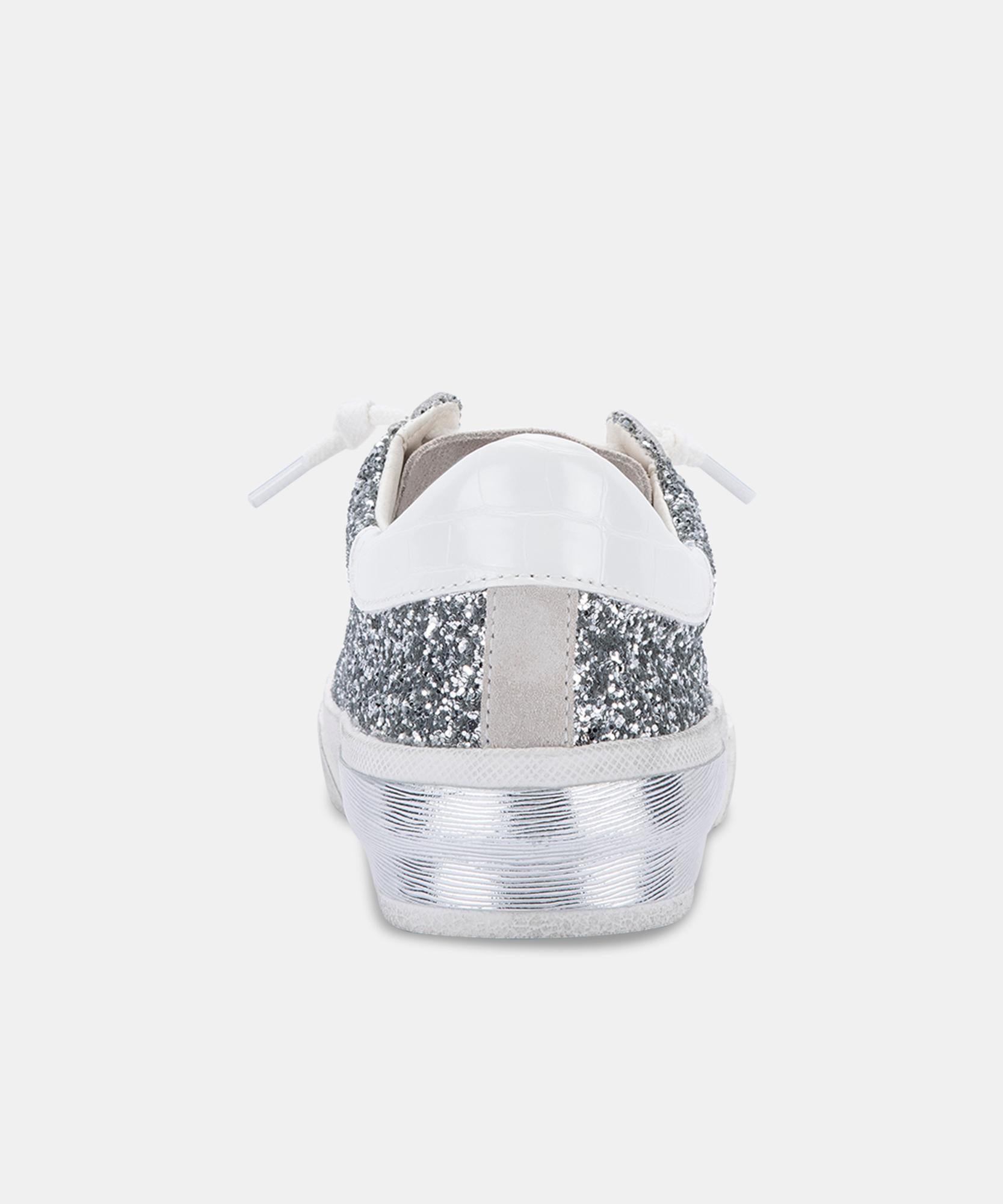 ZINA SNEAKERS IN SILVER GLITTER -   Dolce Vita