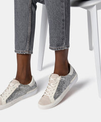 ZINA SNEAKERS IN SILVER GLITTER -   Dolce Vita