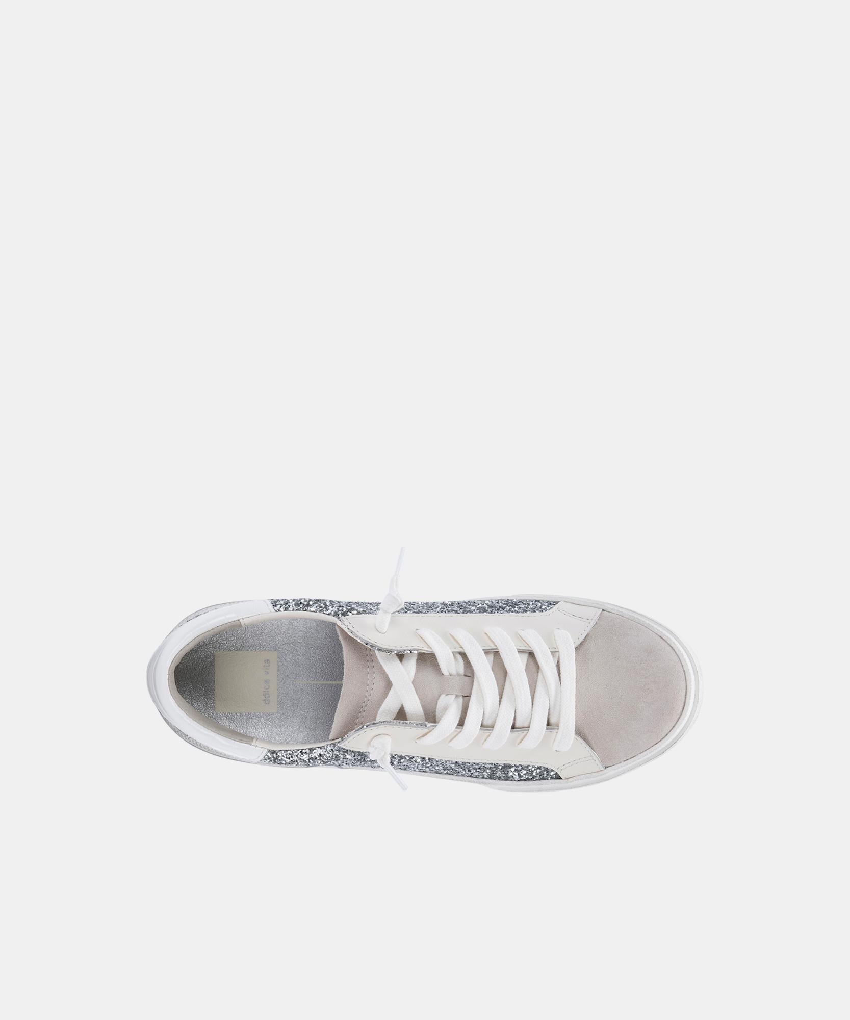 ZINA SNEAKERS IN SILVER GLITTER -   Dolce Vita