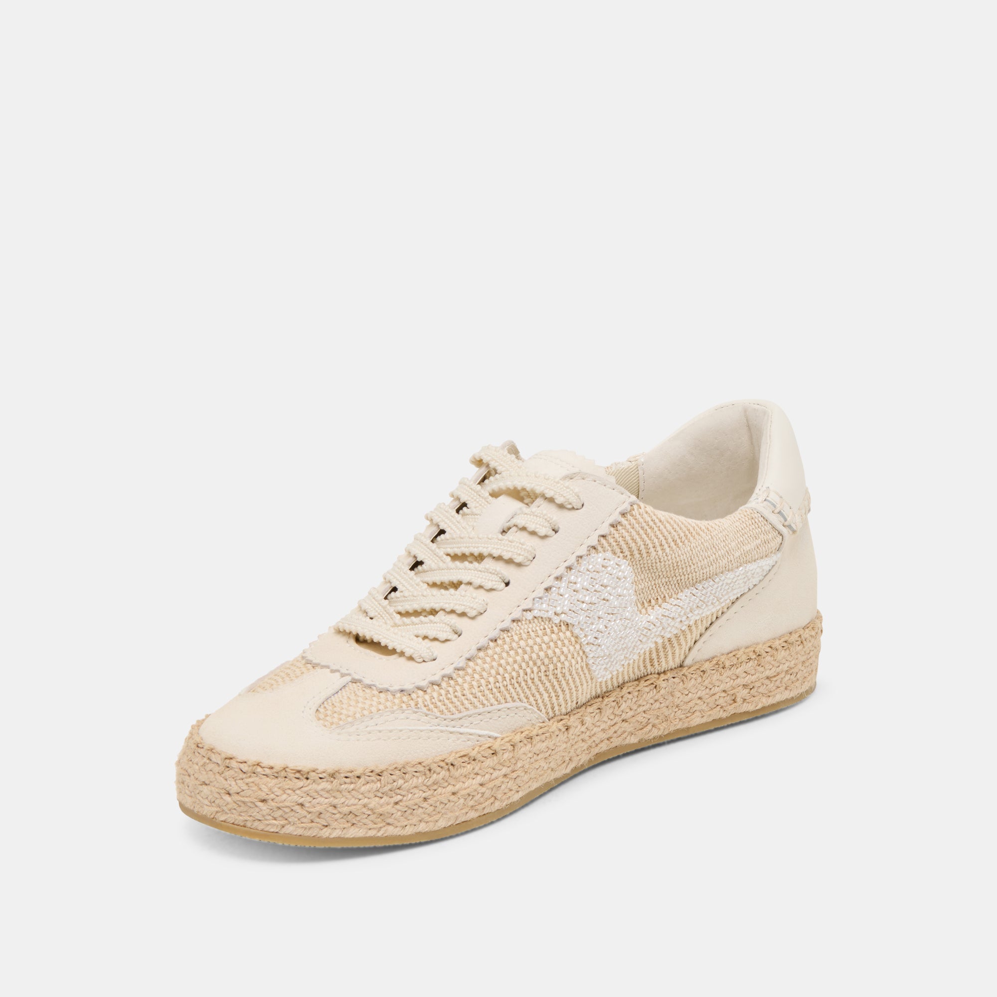 NOTICE ESPADRILLE BEAD SNEAKERS NATURAL MULTI BURLAP