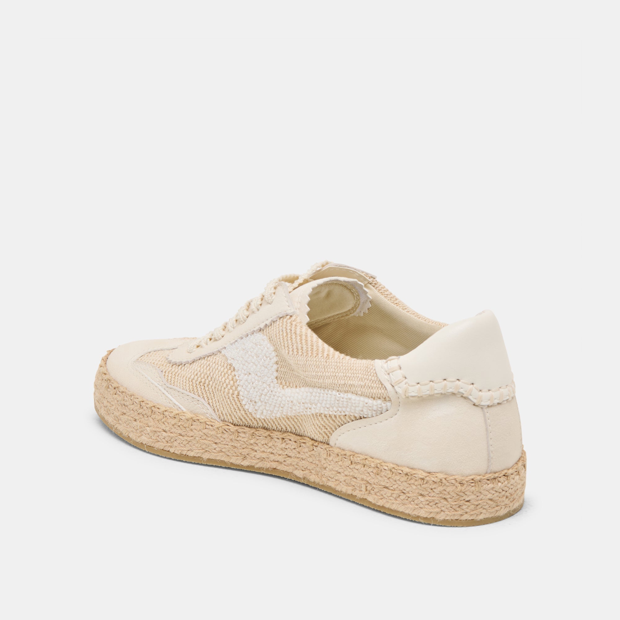 NOTICE ESPADRILLE BEAD SNEAKERS NATURAL MULTI BURLAP