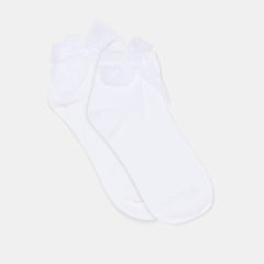 BOW ANKLET SOCKS WHITE