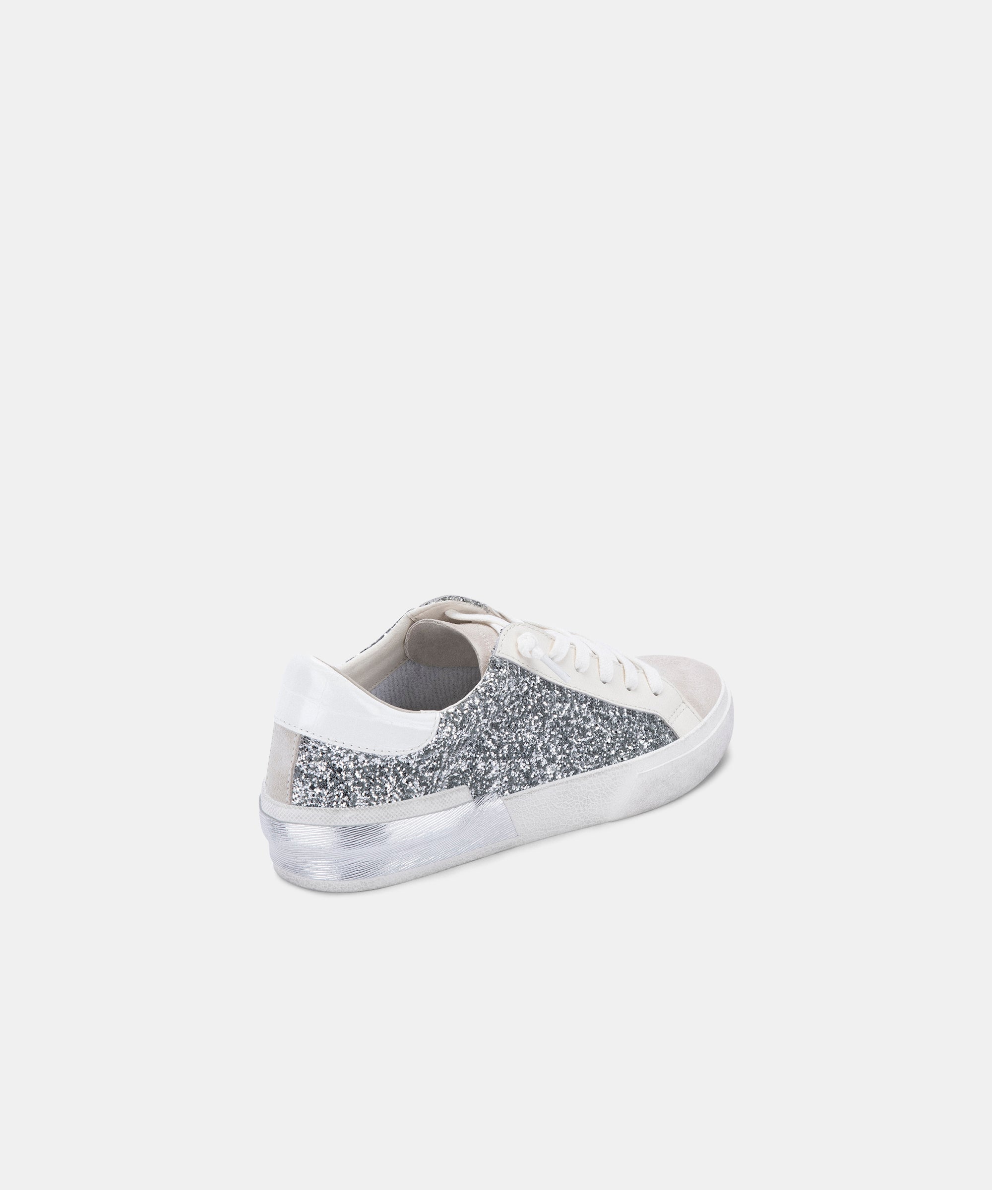 ZINA SNEAKERS IN SILVER GLITTER -   Dolce Vita