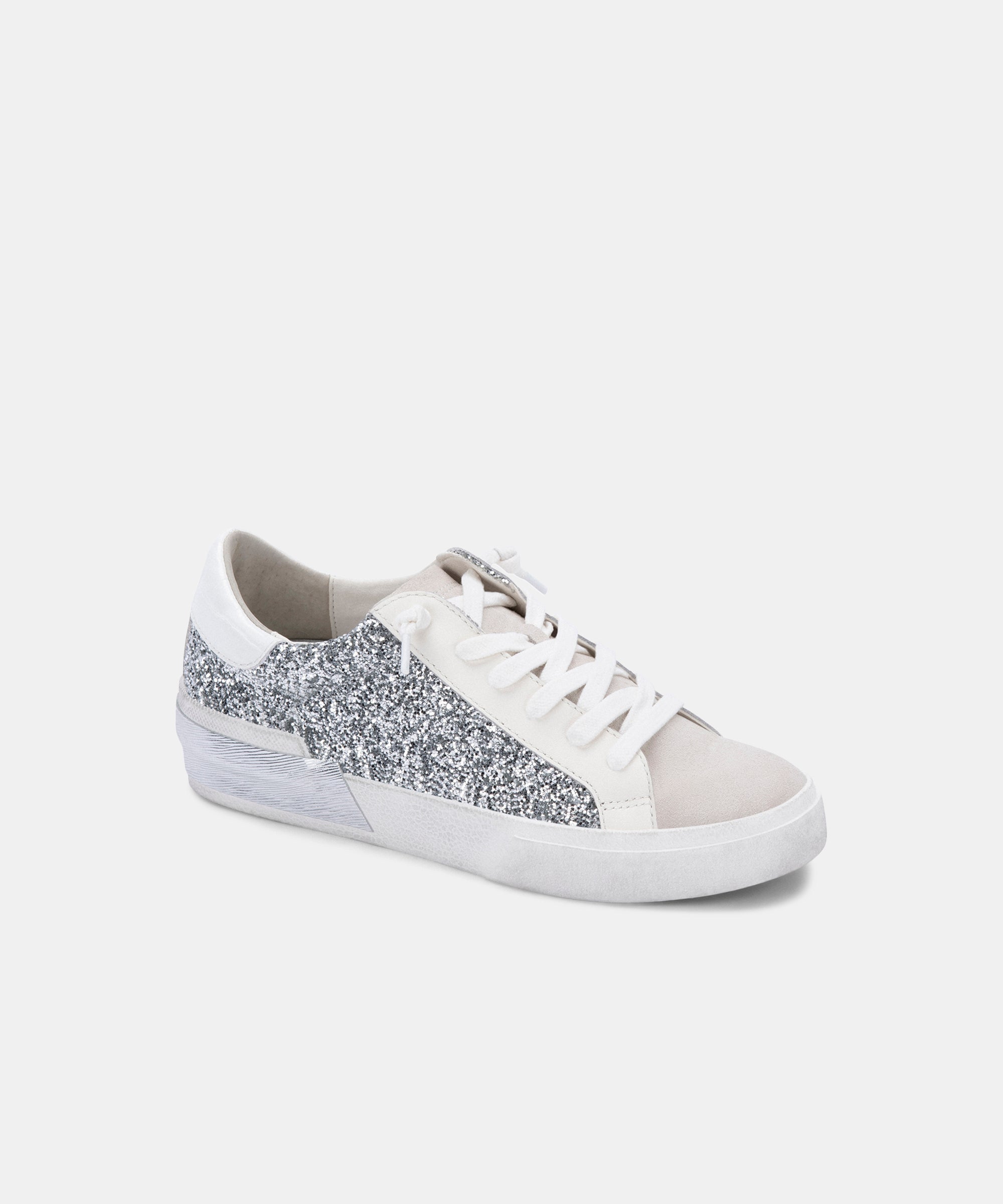 ZINA SNEAKERS IN SILVER GLITTER -   Dolce Vita