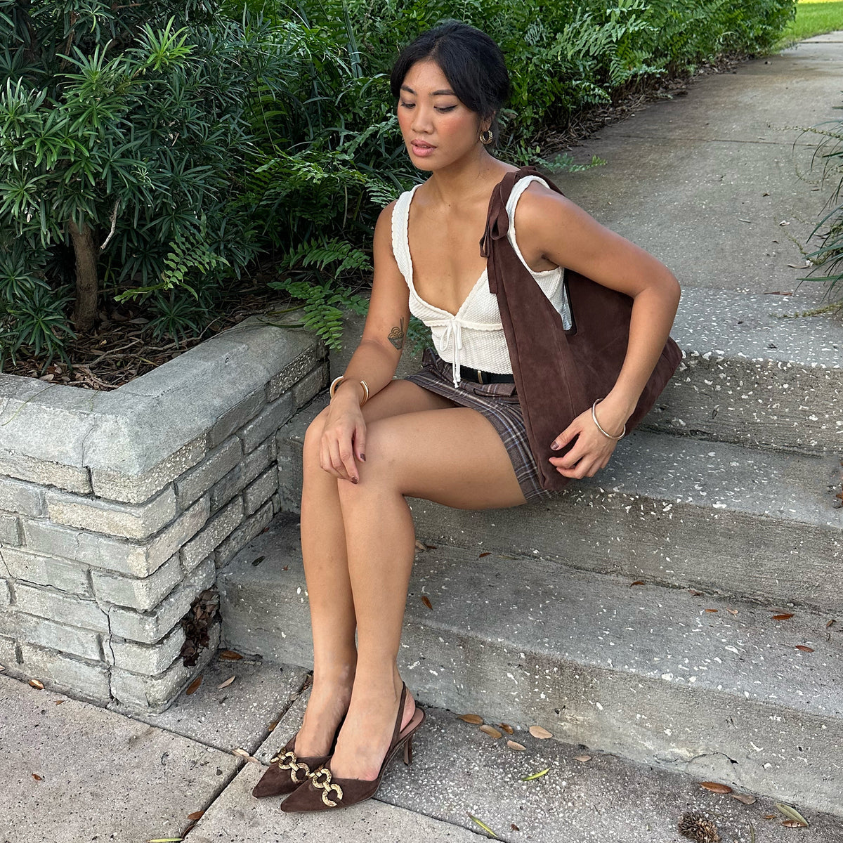 MARIE TOTE CHOCOLATE SUEDE