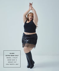 GLORY H2O EXTRA WIDE CALF BOOTS BLACK LEATHER